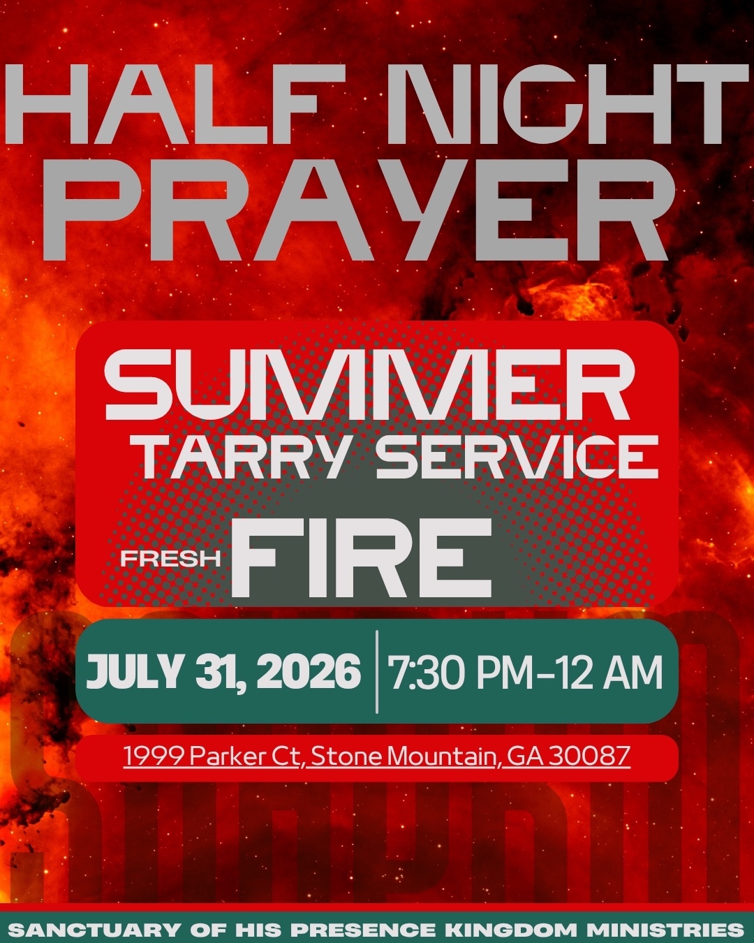 Half Night Prayer — July 31, 2026