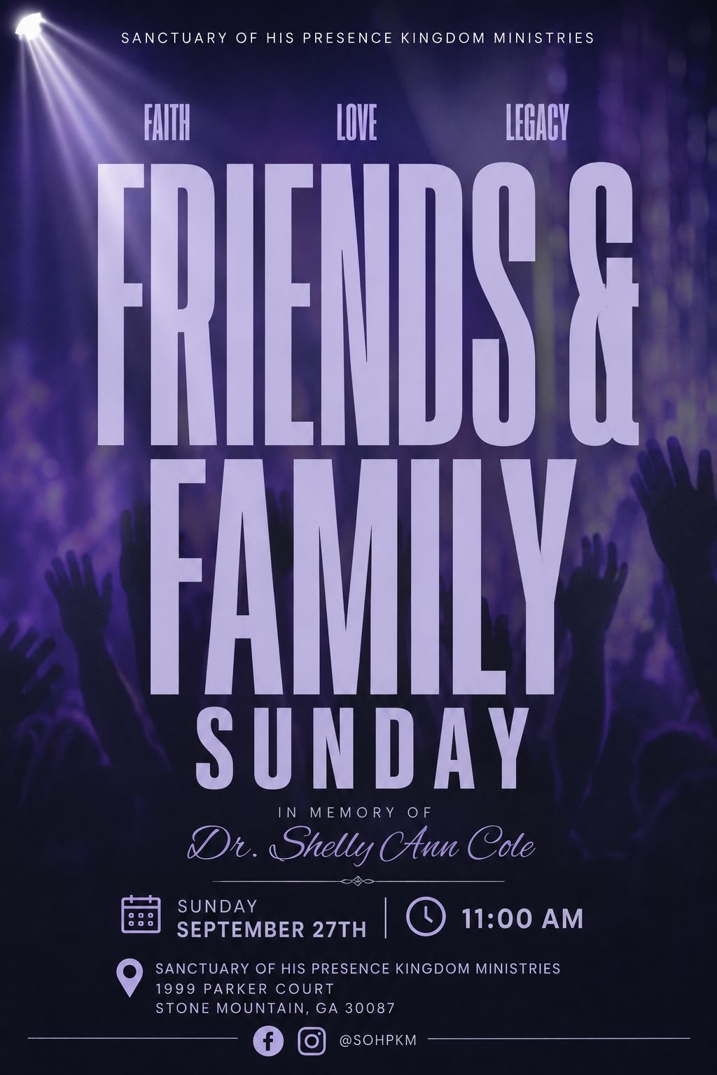 Friends & Family Sunday — September 27, 2026