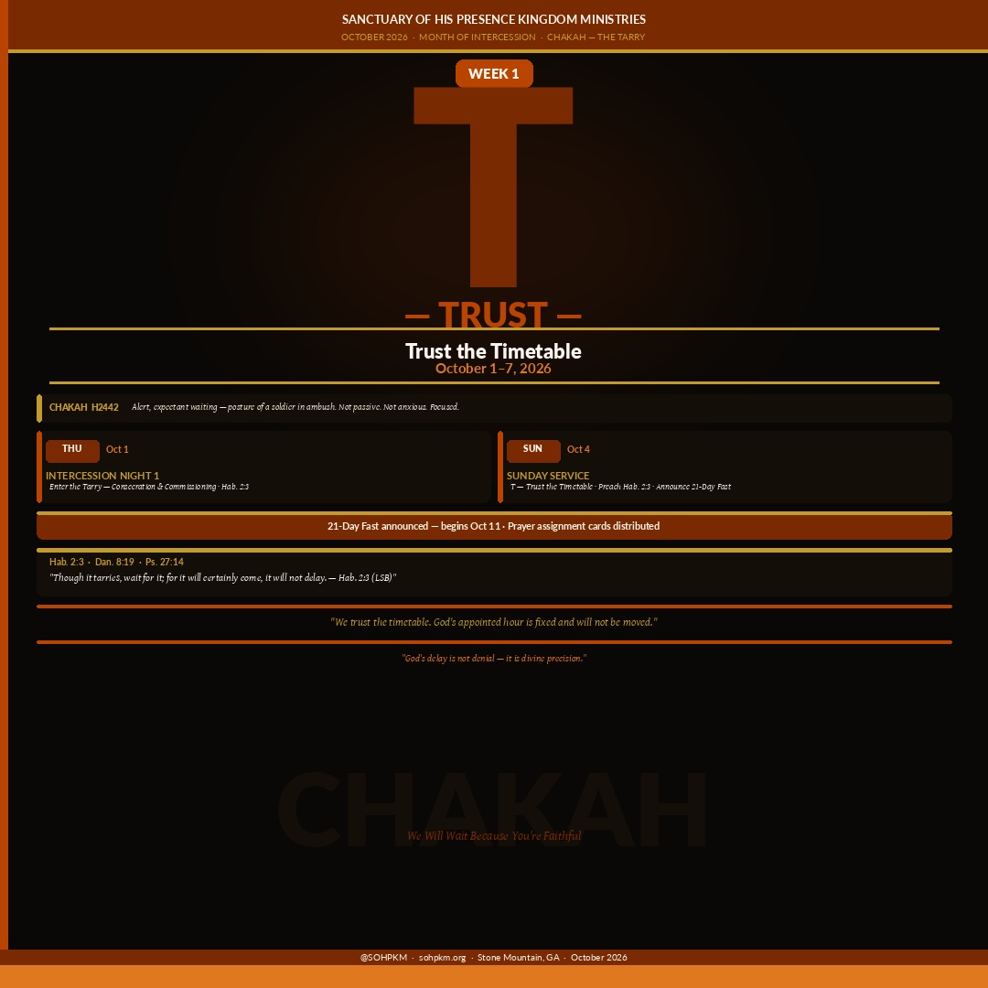 Week 1 — TRUST · Oct 1–7