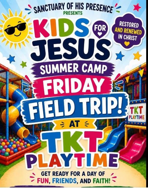 Kids for Jesus Summer Camp Flyer