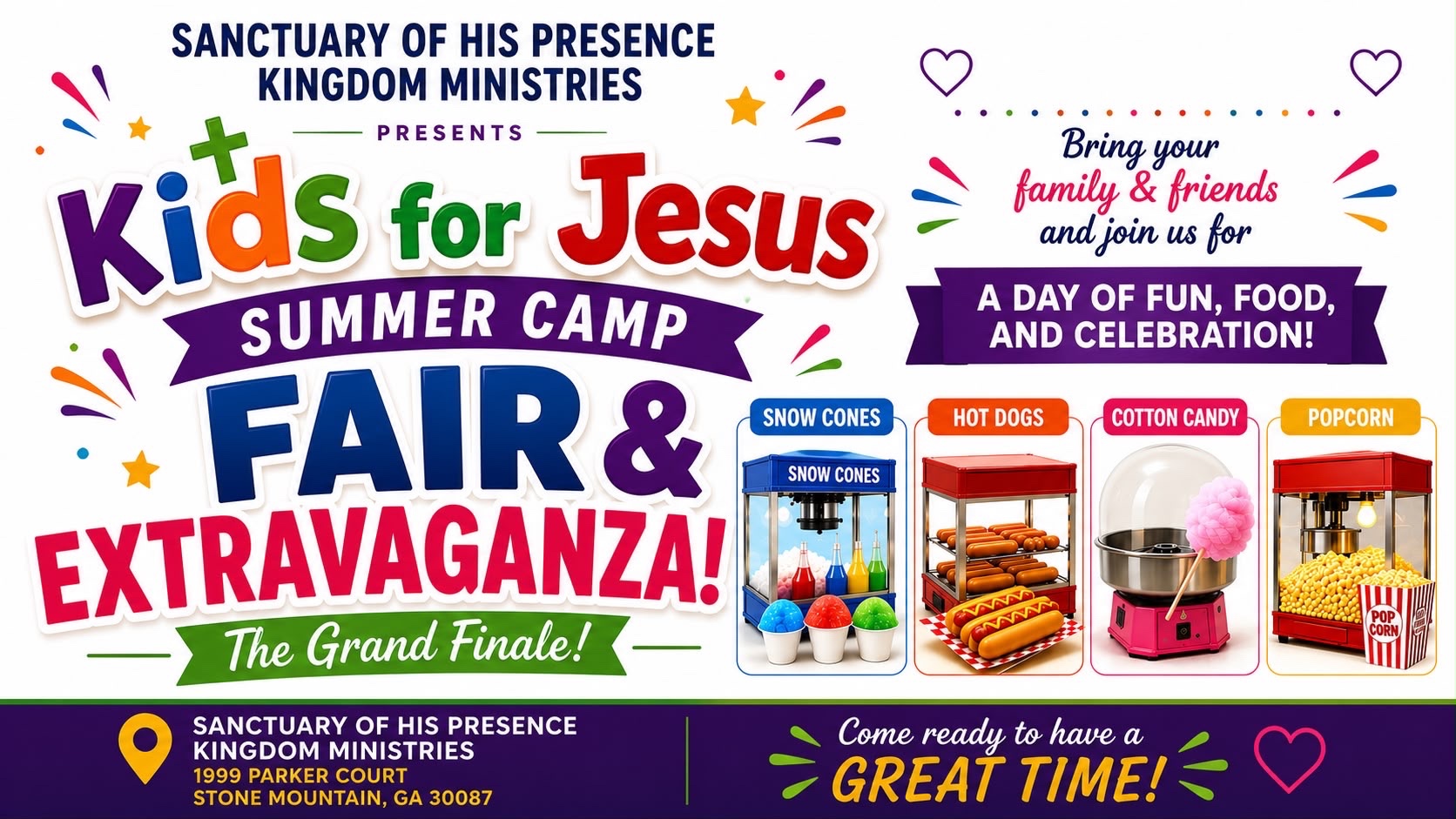 Kids for Jesus Summer Camp Fair & Extravaganza — The Grand Finale!
